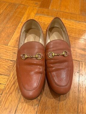 Women's Leather Bit Loafers in Chestnut Brown